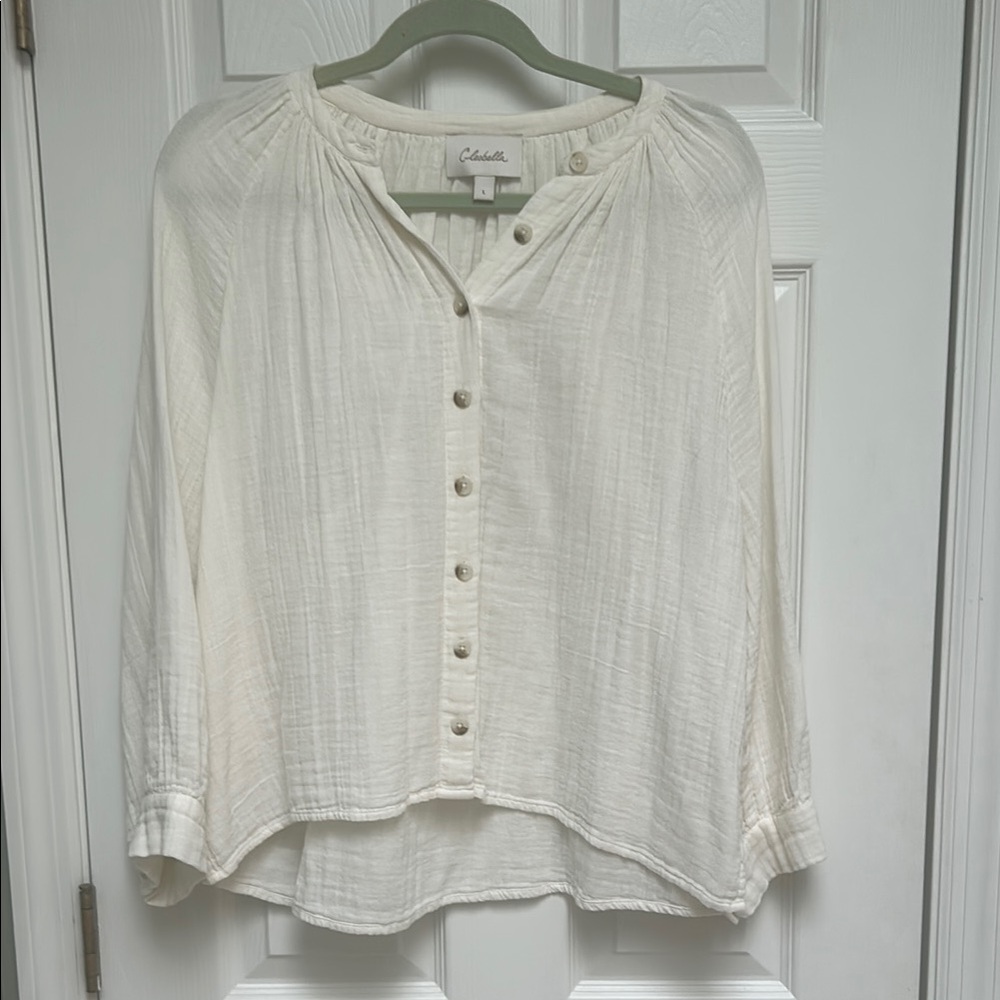 Cleobella Women's Cream Button-Up Top